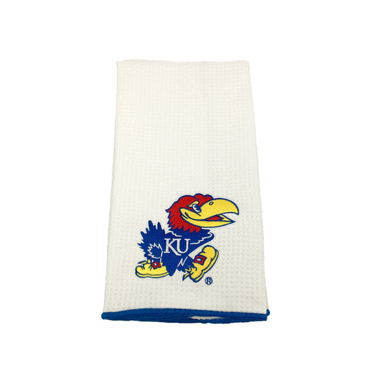 Kansas University Aqua Lock Cart Towel (White/Blue)
