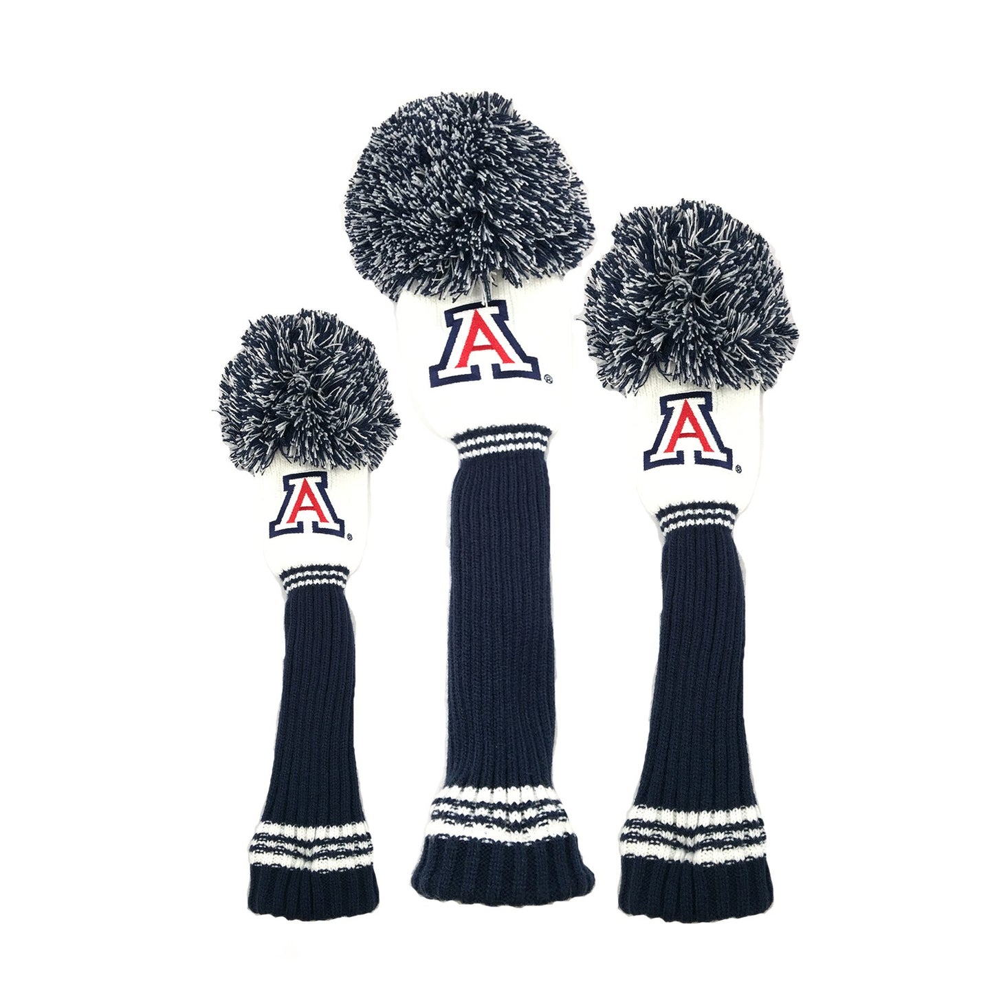 Arizona Wildcats POM Headcovers (White/Navy) | NCAA Licensed