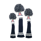 Arizona Wildcats POM Headcovers (White/Navy) | NCAA Licensed