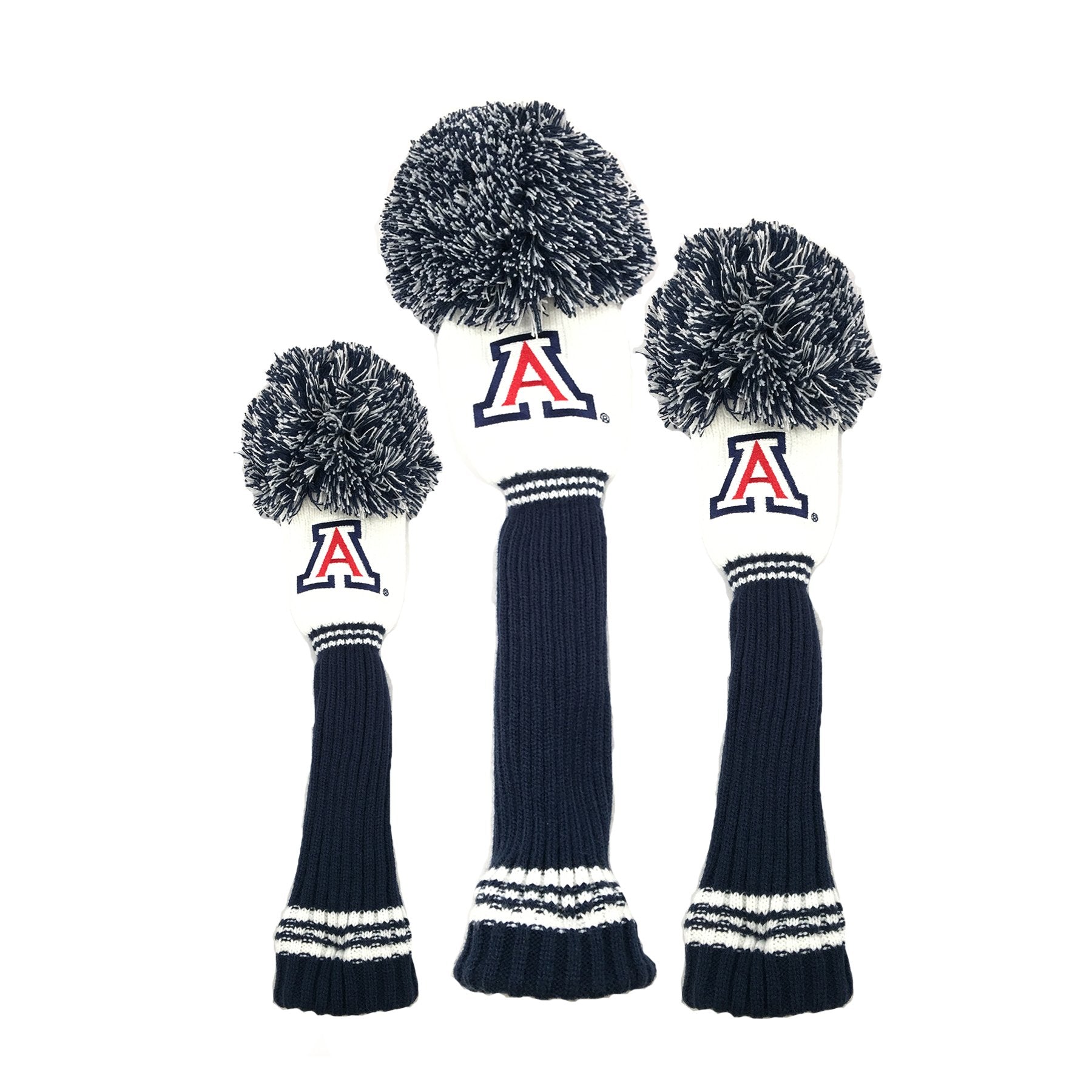 Arizona Wildcats POM Headcovers (White/Navy) | NCAA Licensed