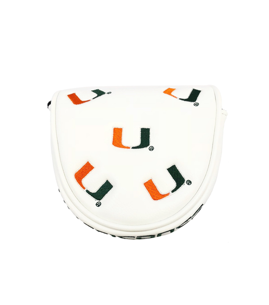 University of Miami Hurricanes Mallet Putter Cover (White)