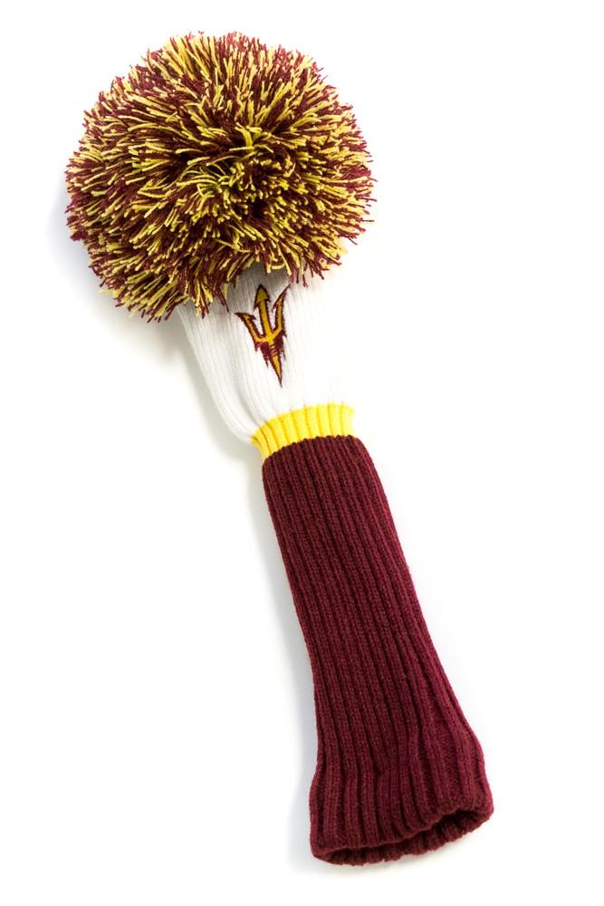 Arizona State Sun Devils POM Headcovers (White and Burgundy)