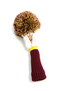 Arizona State Sun Devils POM Headcovers (White and Burgundy)