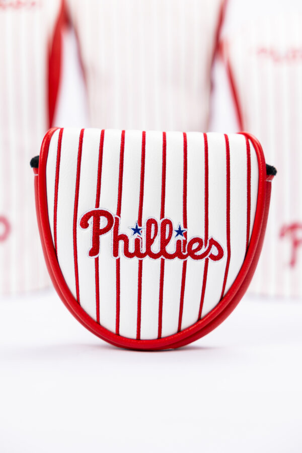 Philadelphia Phillies Mallet Putter Cover (White/Red Pinstripe) - Image 2