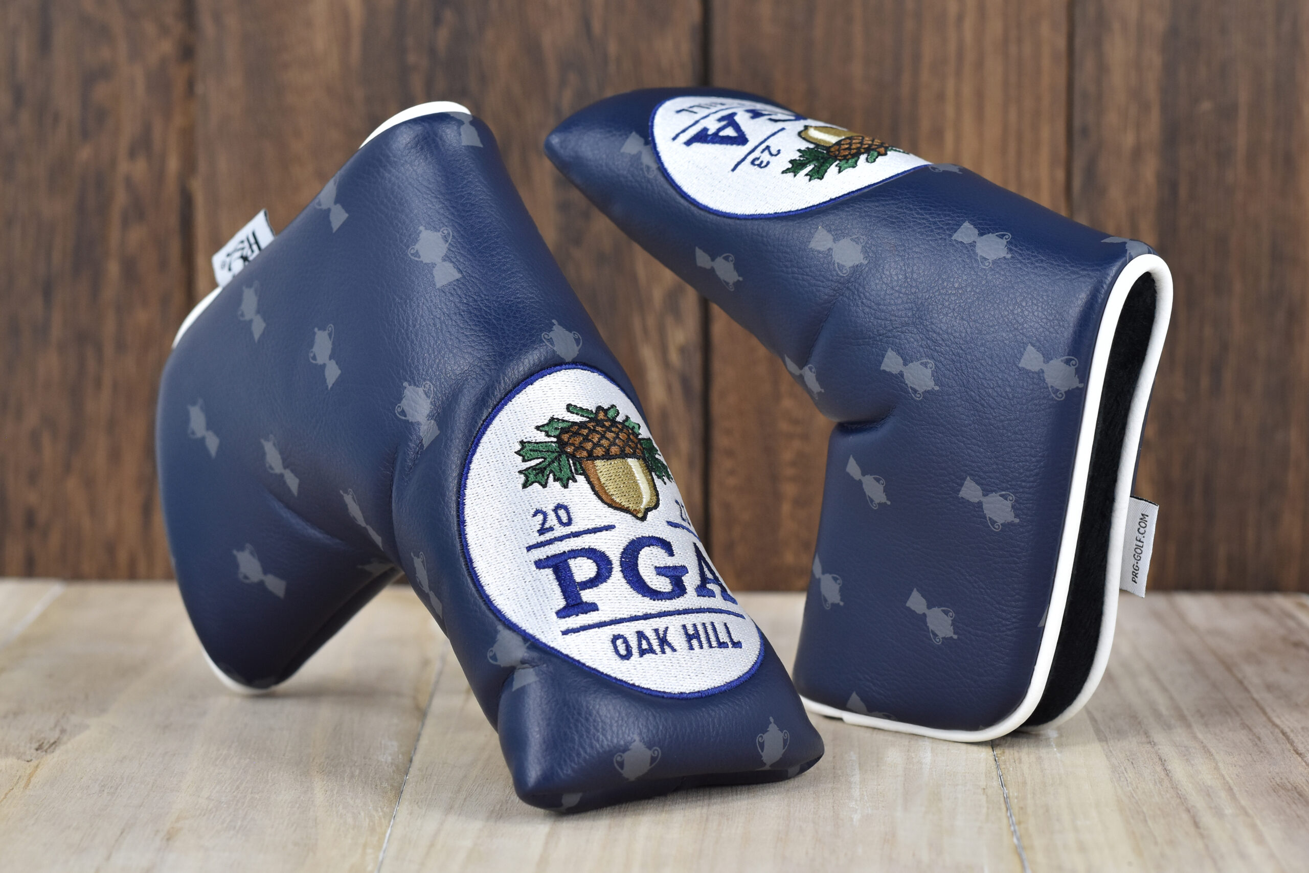 2023 PGA Championship Oak Hill Studio Micro-Print Blade Putter Cover  (Navy/White)