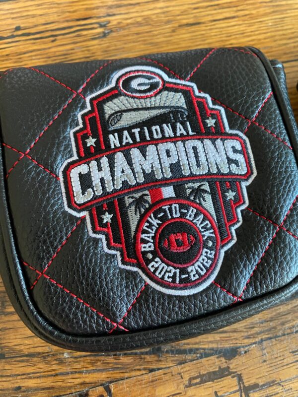 2022 BACK-TO-BACK NATIONAL CHAMPIONS GEORGIA BULLDOGS SPIDER MALLET PUTTER COVER - Image 2